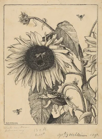 Sunflowers by Альберт Хемельман — digital art print download