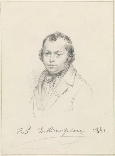 Self-portrait by Ferdinand de Braekeleer, 1841 — digital art print download