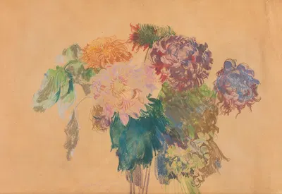 Chrysanthemums by Леон Вычулковский, 1916 — digital art print download