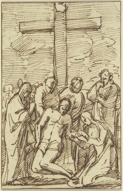 Lamentation of Christ by Vincenzo Tamagni — digital art print download