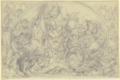 Cavalery battle by Вильгельм Альтхейм — digital art print download
