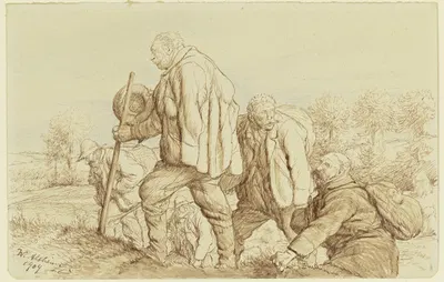 Five wanderers by Вильгельм Альтхейм, 1909 — digital art print download
