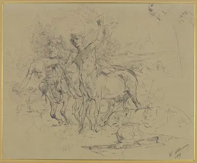 Three drunken centaurs by Вильгельм Альтхейм, 1889 — digital art print download