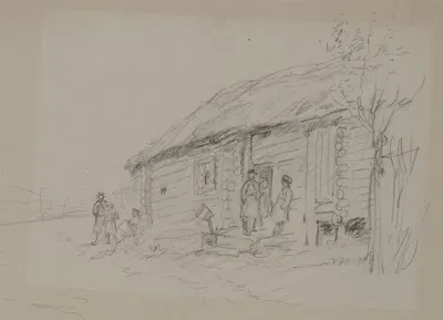 Russian block house by Вильгельм Амандус Бир — digital art print download