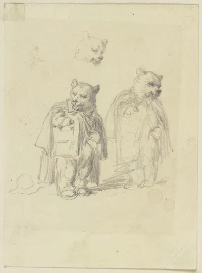 Two bears. by Вильгельм Амандус Бир — digital art print download