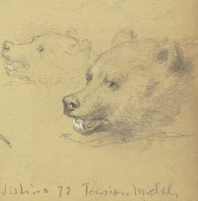 Two bears by Вильгельм Амандус Бир — digital art print download