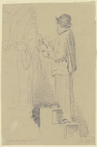 Bildhauer Schierholtz bei der Arbeit by Wilhelm Busch — digital art print download
