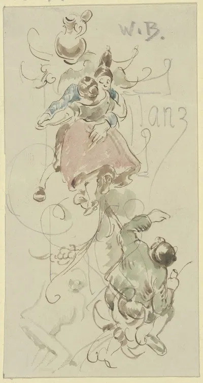 Dance card by Wilhelm Busch — digital art print download