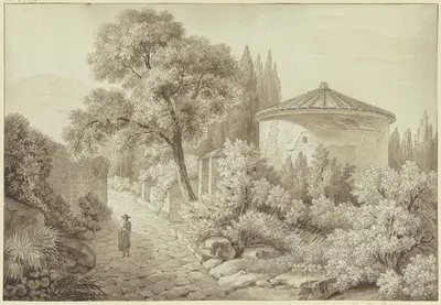 Antiker Tempel an der Via Appia bei Ariccia by Вильгельм Фридрих Гмелин — digital art print download