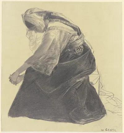 Algerische Jüdin auf dem Friedhof by Wilhelm Gentz, 1877 — digital art print download
