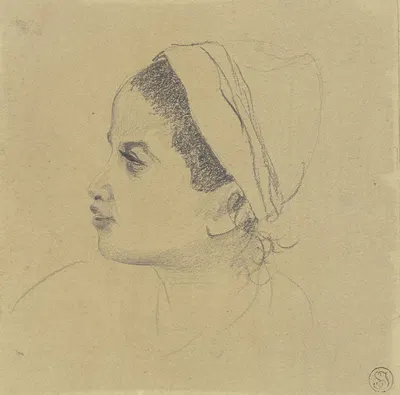 Junge Orientalin im Profil nach links by Wilhelm Gentz, 1865 — digital art print download