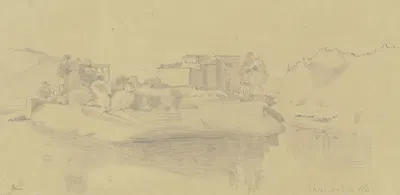 Philae by Wilhelm Gentz, 1850 — digital art print download