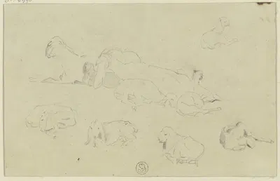 Sheep by Wilhelm Gentz, 1847 — digital art print download