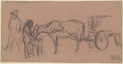 Grazing draught animal by Wilhelm Kalb — digital art print download