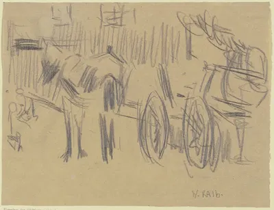 Horse and cart by Wilhelm Kalb — digital art print download