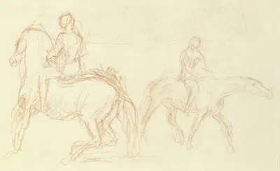Two riding young men by Wilhelm Rietschel — digital art print download