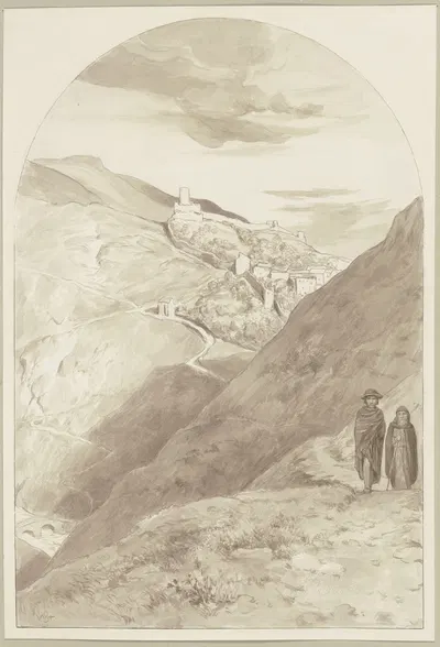Diether und Brun wandernd by Вильгельм Штайнхаузен — digital art print download