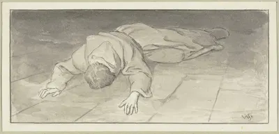 Diether's lamentation and penance by Вильгельм Штайнхаузен — digital art print download