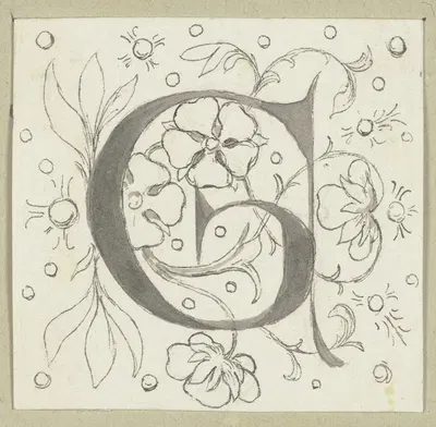 Initial G by Вильгельм Штайнхаузен — digital art print download