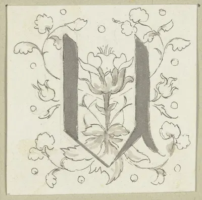 Initial U by Вильгельм Штайнхаузен — digital art print download
