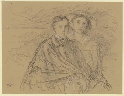 Study of the siblings by Вильгельм Штайнхаузен — digital art print download