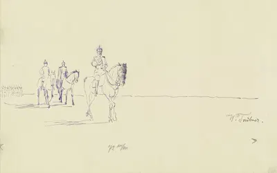 Return from the parade by Вильгельм Трюбнер — digital art print download