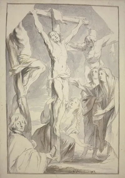 Christus und der Schächer am Kreuze by Виллем Якоб Херрейнс — digital art print download