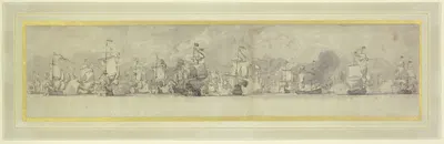 Anglo-holländische Seeschlacht by Виллем ван де Вельде младший — digital art print download