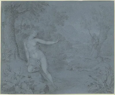Landschaft mit Apollo und Daphne by Виллем Ван Мейрис — digital art print download