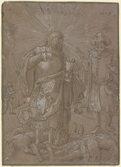 Johannes der Evangelist mit Giftbecher by Вольф Хубер, 1518 — digital art print download
