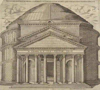 Pantheum Romanum nunc Mariae Cognomento by Ambrogio Brambilla — digital art print download