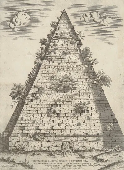 Sepulchrum C. Cestii Epulonis Ostensi Via Et Pyramide Et Marmore Quadrato Nobilissimum Atque Omnium Vetustissimum by…