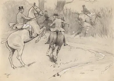 `Hold Back, Sir!' by Сесил Чарльз Уиндзор Олдин, 1904 — digital art print download