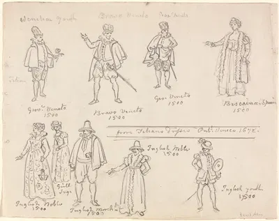 Costume Study by Дэвид Аллан — digital art print download