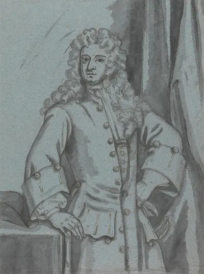 A Gentleman, wearing a Long Buttoned Coat with Large Cuffs by Edward Byng — digital art print download