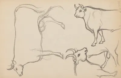 Études d'animaux, de paysages et de modèles by Eric Forbes-Robertson — digital art print download