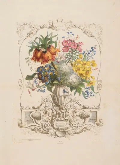 Flore des quatre saisons Pl.03 by Louis-Pierre Schilt, 1835 — digital art print download