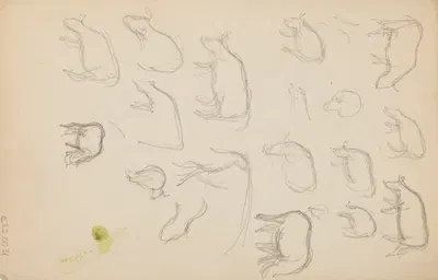 Études d'animaux, de paysages et de modèles by Eric Forbes-Robertson — digital art print download
