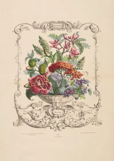 Flore des quatre saisons Pl.08 by Louis-Pierre Schilt, 1835 — digital art print download