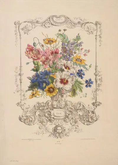 Flore des quatre saisons Pl.12 by Louis-Pierre Schilt, 1835 — digital art print download