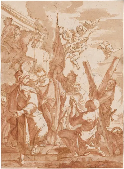 The Martyrdrom of Saint Andrew by Франческо Фонтебассо — digital art print download