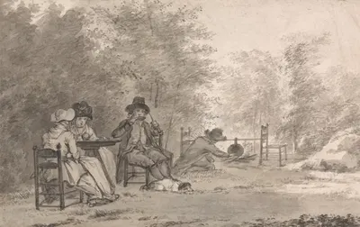 The Picnic by Джордж Хоуленд Бомонт — digital art print download
