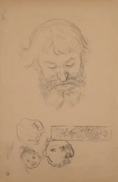 Portrait de Sérusier et études diverses by Georges Lacombe — digital art print download