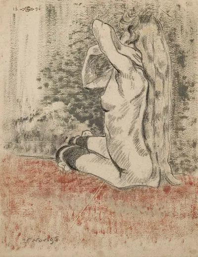 Nu assis by Georges Lemmen, 1896 — digital art print download