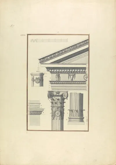 Details of a Composite Order from the Temple of Augustus at Mylasa by Giovanni Battista Borra — digital art print download