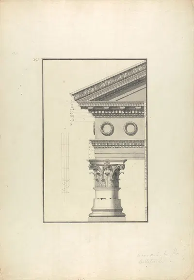 Details of a Corinthian Order from a Temple at Cnidus by Giovanni Battista Borra — digital art print download
