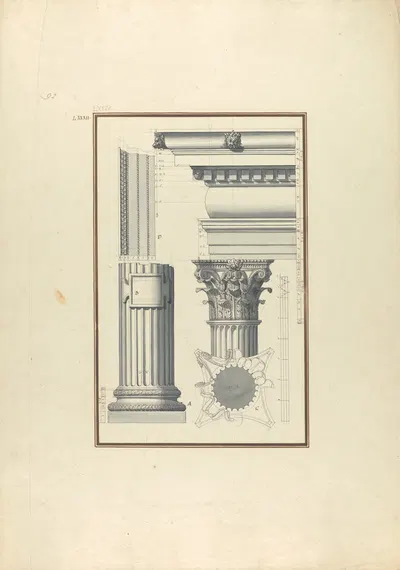 Details of a Corinthian Order, Possibly from Mylasa by Giovanni Battista Borra — digital art print download