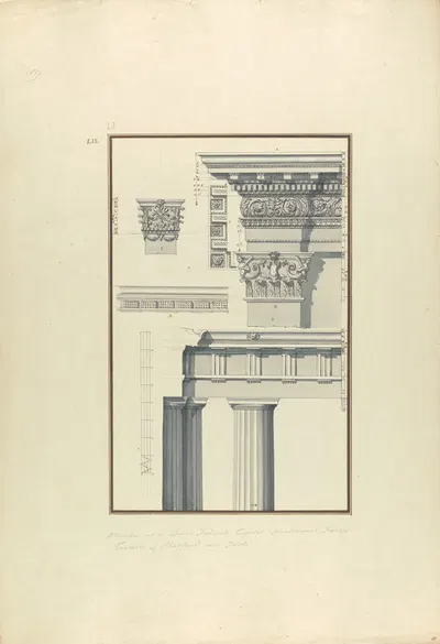 Details of a Doric Order from Toreh by Giovanni Battista Borra — digital art print download