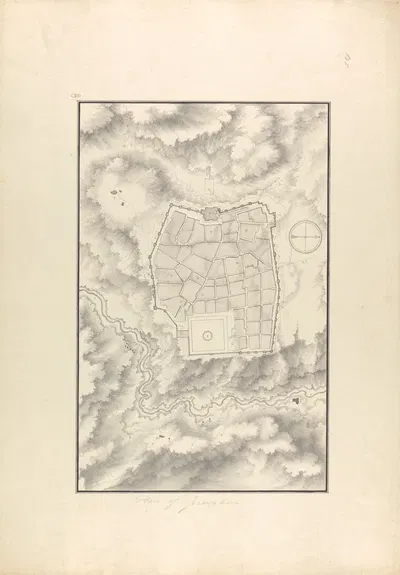 Plan of Jerusalem by Giovanni Battista Borra — digital art print download