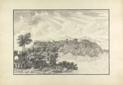 Unfinished View of the Palatine in Rome by Giovanni Battista Borra — digital art print download